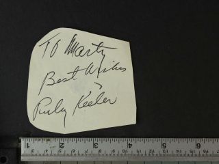 Ruby Keeler (1909 - 1993) (42nd Street) Autograph Paper