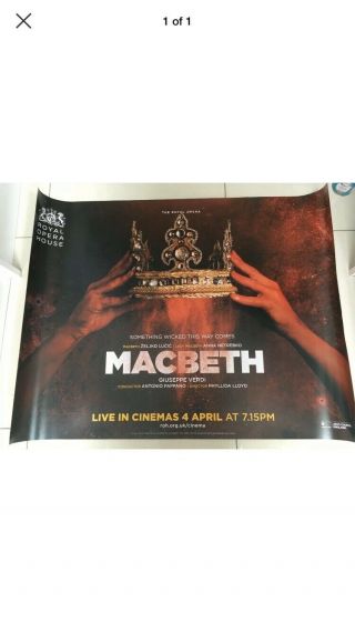 Royal Opera House Macbeth Uk Quad Movie Poster