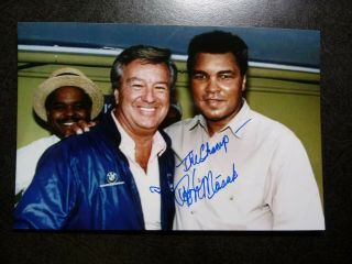Ron Masak Authentic Hand Signed Autograph 4x6 Photo With Muhammad Ali