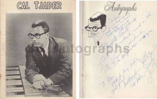 Cal Tjader - Latin Jazz Musician - Signed Vintage Program
