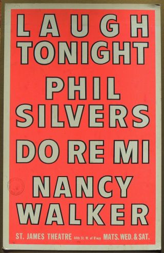 Triton Offers 1961 Broadway Musical Poster Do Re Mi Phil Silvers