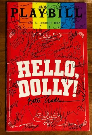 Hello Dolly Bette Midler Cast Signed Playbill