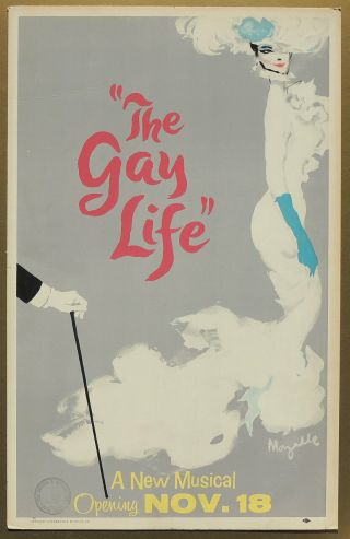 Triton Offers 1961 Broadway Musical Poster The Gay Life Barbara Cook