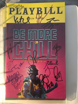 Playbill: Be More Chill Signed By Entire Cast Incl.  Will Roland,  George Salazar
