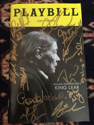 Glenda Jackson And Cast Signed King Lear Playbill