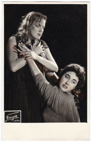 Opera.  Soprano Inge Borkh And Swiss Soprano Lisa Della Casa.  Elektra.  Postcard