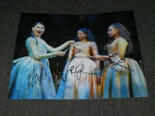 Renee Goldsberry/phillipa Soo/jasmine Jones Signed Hamilton Broadway 8x10 Photo