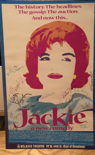 Margaret Colin,  Cast Signed Jackie Broadway Poster Windowcard