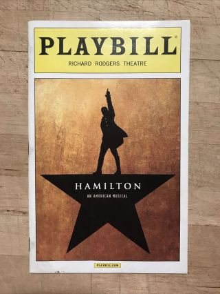 Hamilton Mar 2016 Broadway Full Cast Playbill Lin - Manuel Miranda,  Groff