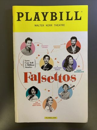 Falsettos Oct 2016 Broadway Opening Night Playbill Betsy Wolfe Long Hair
