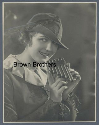 Vintage 1920s Broadway Marilyn Miller As " Peter Pan " Oversized Dbw Photo 1 - Bb