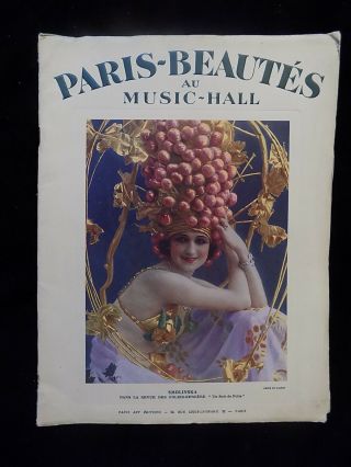 1925 Paris Beauties Folies Bergere Program Josephine Baker