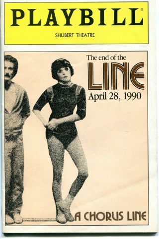 A Chorus Line Final Performance Playbill - April 28 1990
