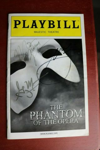 Signed - Norm Lewis - The Phantom Of The Opera Playbill Majestic Theatre Aug 2014