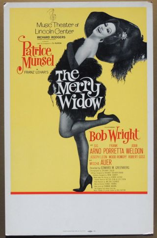 Triton Offers Orig 1964 Broadway Poster The Merry Widow Lincoln Center P.  Munsel