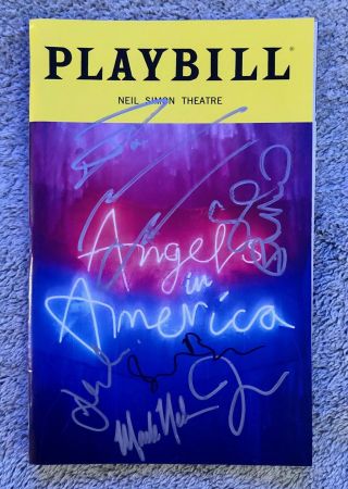 Angels In America Cast Signed Playbill - Broadway Andrew Garfield,  Beth Malone