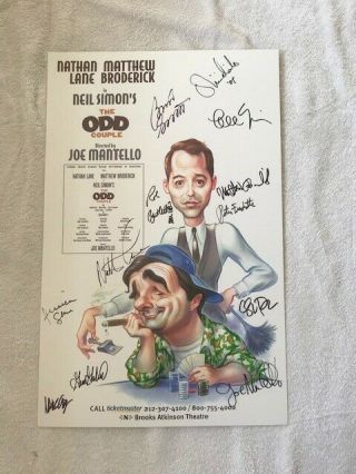 Odd Couple Broadway Show Poster - Signed By Cast 2