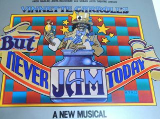 TRITON offers Orig 1979 B ' way Poster BUT NEVER JAM TODAY 2nd Wonderland musical 2