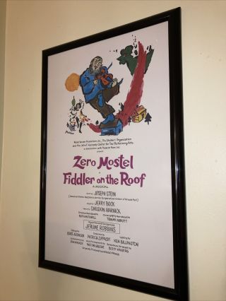 Fiddler On The Roof - Broadway Musical Poster Window Card - Framed