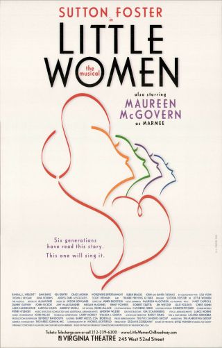 Little Women Broadway Musical Poster Maureen Mcgovern & Sutton Foster