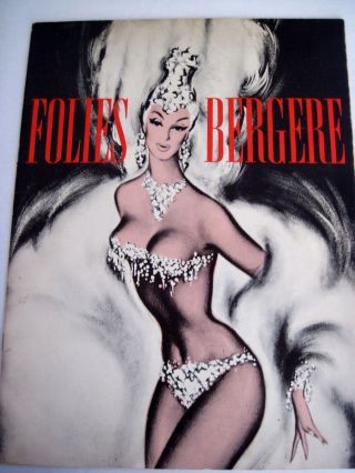 Stunning 1963 " Folies Berrgere " Souvenir Program W/ Josephine Baker