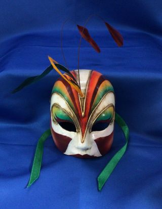 Cirque Du Soleil Mask Handmade By Franco Cecamore Italy - Vtg Decorative