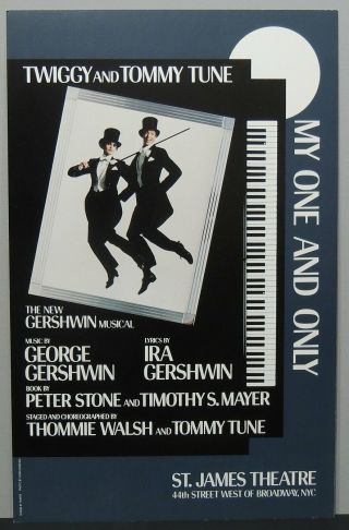 Triton Offers 1983 Broadway Poster My One And Only Twiggy & Tommy Tune