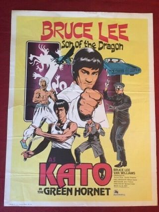 Bruce Lee " The Green Hornet " 1974 Movie Poster