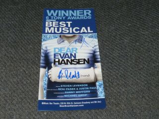 Ben Platt & Will Roland Signed Dear Evan Hansen Flyer