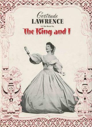 King & I Souvenir Program Yul Brynner Gertrude Lawrence 1951 Broadway York