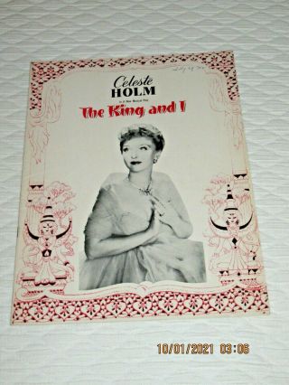 Broadway Souvenir Program - Celeste Holm - " The King And I "