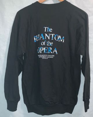 Vintage Phantom Of The Opera Black Sweatshirt 1986 Majesty Theater London L Rug