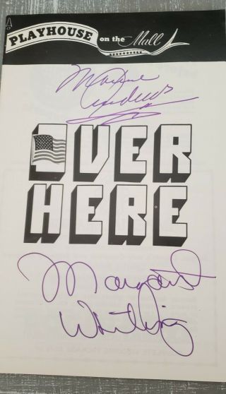 1976 " Over Here " Playhouse On The Mall Playbill Signed By Maxene Andrews And.