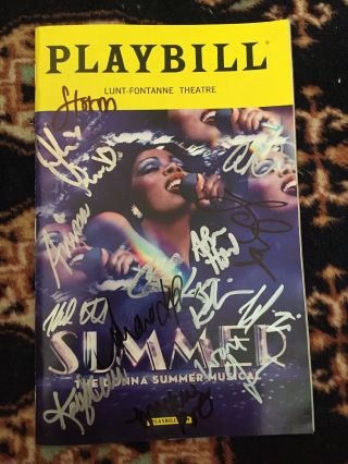 Lachanze; Ariana De Bose And Cast Signed Donna Summer The Musical Playbill