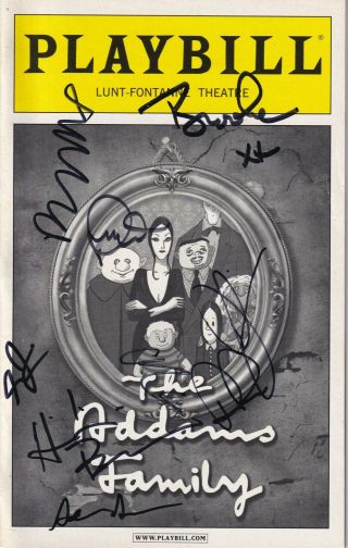 Addams Family Brooke Shields Roger Rees Jackie Hoffman Signed Playbill 2011