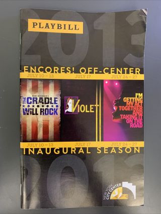 Cradle Will Rock July 2013 City Center Encores Off - Center Playbill Raul Esparza