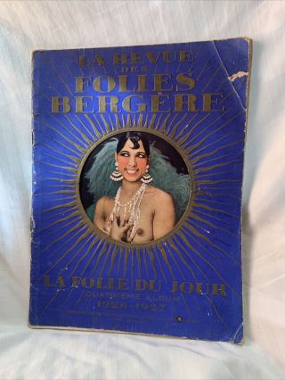 1926 - 27 Folies Bergere Program Josephine Baker Cover Large Format,
