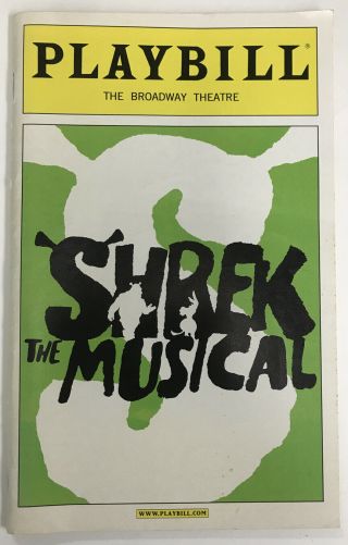 Shrek The Musical Playbill Obc Sutton Foster And Brian D’arcy James 2009
