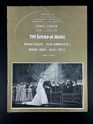 Rare - The Sound Of Music 1959 First Ny Performance Lunt - Fontanne Theater Program
