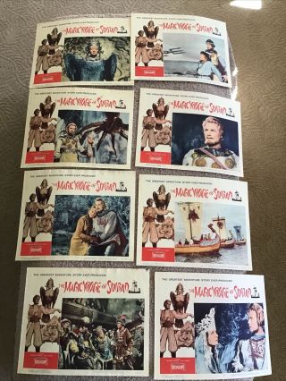 Vintage Movie Lobby Card Set 11x14 Magic Voyage Of Sinbad 1962