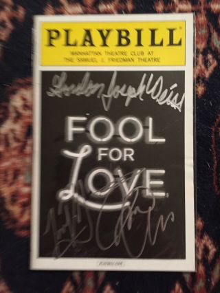 Sam Rockwell (oscar Winner),  Nina Arianda And Cast Signed Fool For Love Playbill