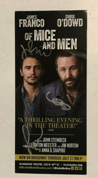 Of Mice And Men Hand Signed James Franco,  Chris O 
