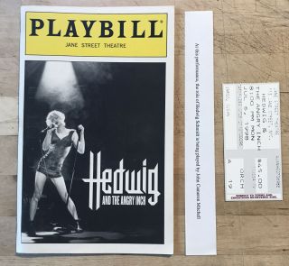 John Cameron Mitchell As Hedwig July 1998 Off - Broadway Jane St Playbill & Insert