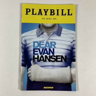 Playbill: Dear Evan Hansen - Broadway,  The Music Box,  November 2016