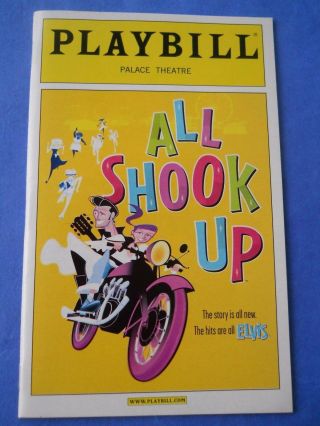 March 2005 - Palace Theatre Playbill - All Shook Up - Cheyenne Jackson