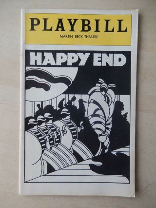 May 1977 - Martin Beck Theatre Playbill - Happy End - Meryl Streep - Lloyd
