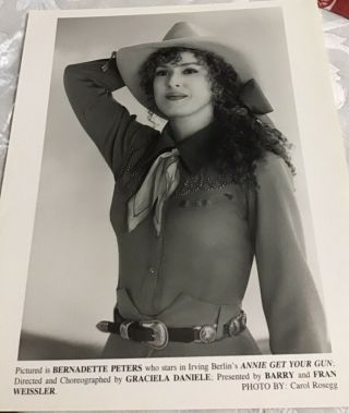 Bernadette Peters 3 Annie Get Your Gun Broadway 8 X 10 Promotional Press Photos