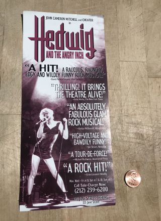 Hedwig & Angry Inch Off - Broadway Jane St Promo 1998 Flier John Cameron Mitchell