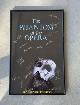 Phantom Of The Opera Framed Autographed Poster