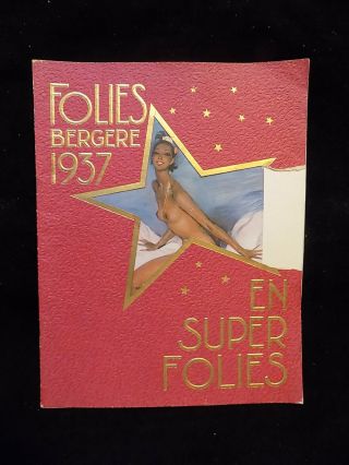1937 Folies Bergere Program Josephine Baker Cover